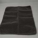 Powools Cat Litter Mat - 27" x 23" Large Litter Box Mat with Double Layers, Urine-Proof and Non-Slip Litter Trapping Mat, Easy to Clean Kitty Litter Mats for Floor, Scatter Control, Grey