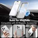 GONEZ Magnetic for iPhone 15 Pro Max Case, [Compatible with MagSafe] Anti-Scratch Microfiber Lining & Screen Protector, Shockproof Slim Phone Silicone Cover 6.7 inch, White