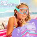 Vvinca Kids Goggles with Comfort Fabric Strap, Kids Swim Goggles Wide View Anti-Fog/UV No Leaking Swimming Goggles for 3-14