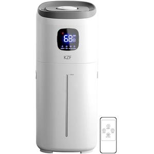 KZF 15L Humidifiers for Bedroom Large Room - 2000 Sq.ft Coverage, 72Hrs Runtime, Top Fill, 26dB Quiet, 3 Mist Levels & Diffuser, Auto Shut-Off, Ready for Baby Nursery and Plants