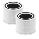 Core 300 Replacement Filter for LEVOIT Core 300 Core300-P Core 300S Core 300-P VortexAir Air Purifier, Core 300-RF, 3-in-1 HEPA Activated Carbon, 2 Pack, White, Core 300-P
