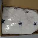 Mindsoft 4th of July Faux Fur Table Runner 13x72 Inch Patriotic Blue Stars Memorial Day Table Runner Independence Day American Star Jacquard 250th Anniversary for Party Dinning Kitchen Decorations