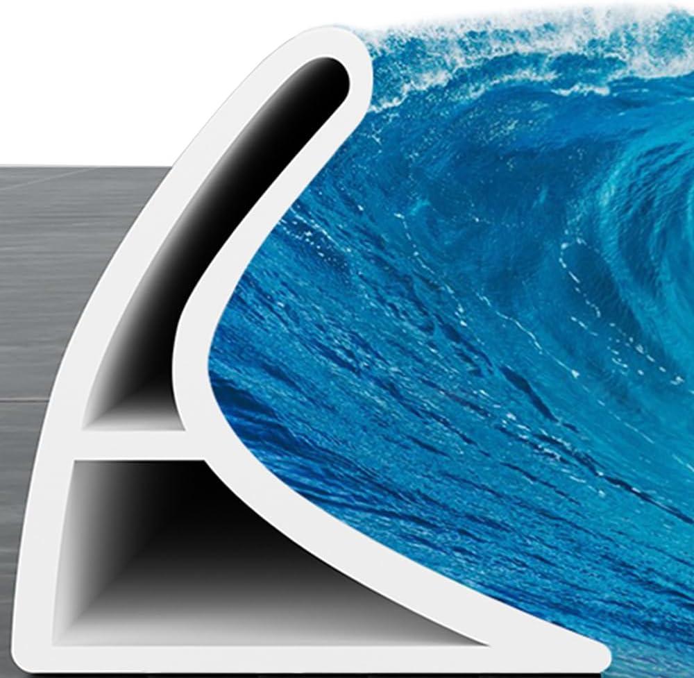 KRUI Collapsible Shower Threshold Water Dam, 39 In, Self Adhesive Shower Edge Water Barrier Stopper, Shower Water Blocker Retention System, Dry and Wet Separation for Bathroom Kitchen Countertop Sink (White)