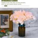 MECCANIXITY Silk Artificial Hydrangea Flowers, Pink Artificial Flowers Heads with Stems, Full Hydrangea Flowers for Wedding Centerpieces, Party Decoration 30Set
