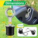 2 x 2 Pack Lawn Roller Plug Replacement for 49467 (1-1/4"), Compatible with 45-0604 & 45-0610, Stainless Steel Snap Handle Yard Roller Plug for Filling and Draining