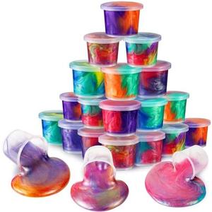 ZDTHNSIAT Galaxy Slime Putty 15 Pack Toy Party Favors for Girl, Non-Sticky, Stress Relief Toy for Boys, Easter Basket Stuffers, Christmas Stockings