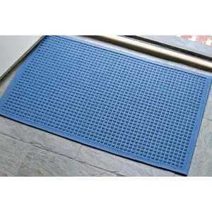 WaterHog Fashion Mat | Commercial-Grade Entrance Mat with Fabric Border  Indoor/Outdoor, Quick Drying, Stain Resistant Door Mat (Medium Blue, 2' x 3') (6" x 2'4" (Rectangular))