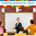 Capoda 24 Pcs Building Block Magnetic Bulletin Board Border 1.97 x 11.81 Inches Colorful Classroom Borders for Back to School Bulletin Board Chalkboard School Office Home Wall Decor(Classic)