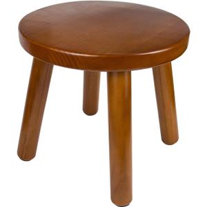 Solid Wood Step Stool for Kids & Adults - Multi-Use Toddler Wooden Stool for Bathroom, Playroom, Living Room,Sturdy 4-Leg Design with Non-Slip Pads,Easy Clean Surface,Easy Assembly(Brown)