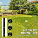 VEVOR Portable Volleyball Net Set, Adjustable Height Steel Poles with PVC Volleyball Pump, Carrying Bag for Beach Backyard