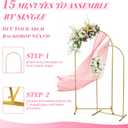 Metal Arch Backdrop Stand 7.2FT+6FT Wedding Arch Backdrop Stand Set of 2 Gold Backdrop Arch Stand Wedding Arch Frame for Wedding Ceremony Birthday Party Decoration Arbors of Metal