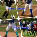 3 Pairs Soccer Baseball Sock, Youth Men and Women Knee High Softball Football Socks for Sports (Large)