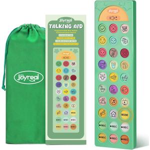 Joyreal AAC Device for Autism, Non Verbal Communication Tools for Speech Therapy&Stroke Rehab. Autism Talking Aids with 6 Programmable Buttons & Adjustable Volume for Kids&Adults(EN/ES Voice Switch)