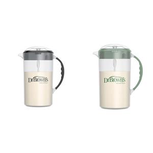 Dr. Brown's 32oz Baby Formula Mixing Pitchers, Black & Olive Colors, Set of 2