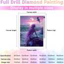 Movstrb DIY Sea Mermaid Diamond Painting Kit,Beautiful Diamond Art Kit for Adults and Beginners, Handmade Lovers Home Wall Decorative Art Paintings 12x16 Inch