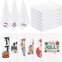 WUWEOT 15 Pack Sublimation Blank Microfiber Kitchen & Bath Towels, 16 x 24 Inch, White, Easy to Clean, Multi Purpose