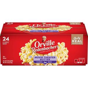 Orville Redenbacher's Microwave Popcorn, Movie Theater Butter Flavor, 3.29 oz., 24-Count (EXP 02/27/26)