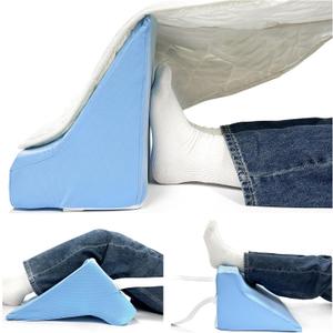 Blanket Lifter for Feet Bed Foot Raiser with Adjustable Straps Foot Block Pillow for Surgery Recovery Resilient Foam Wedge Pillow for Foot Toes Ankle -Pain