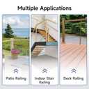 LuckIn 120 Pack Stainless Steel Protector Sleeves Cable Railing Hardware Kit for 1/8" Wire Rope Deck Cable Railing, Wood Posts, T316 Marine Grade Cable Railing Protective Sleeves