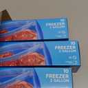 Ziploc Two Gallon Food Storage Freezer Bags, 30ct Total, Easy Open and Close, 10 Count, Pack of 3 