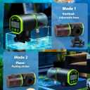 WiFi Automatic Fish Feeder for Aquarium: App-Controlled Auto Feeders for Tank Turtle Pond Betta with Water Temperature Monitoring & Alarm, Timed Auto-Feeding for Flake Pellet Vacation Weekend