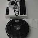 Ambimall 70 Dimmable Arc Floor Lamp with Remote, Color Temperatures and Brightness Adjustable, Arched Floor Lamp with Rotating Head, Over Couch Arched Light for Living Room (Deep Beige and Black)