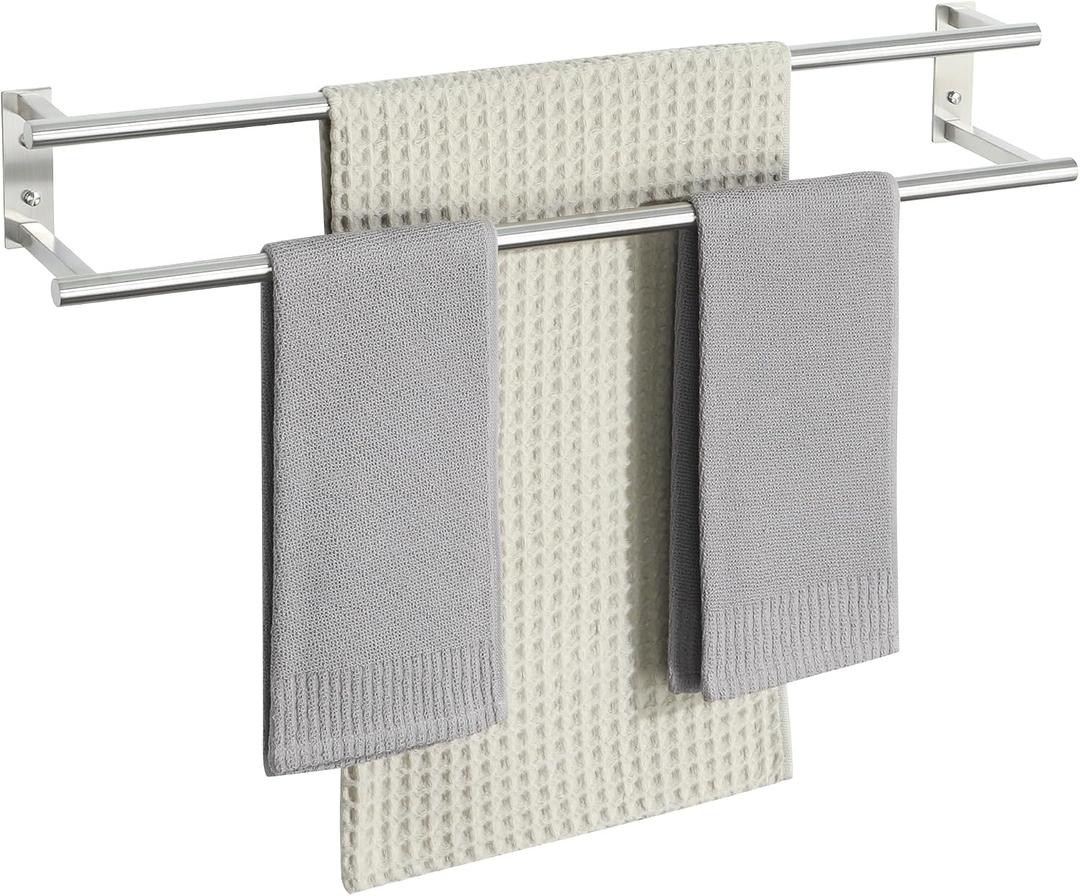 Alise 32 inch Double Towel Bar for Bathroom Wall Mounted, Brushed Nickel