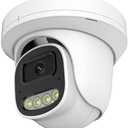 CQH 4MP PoE IP Turret Dome Camera with Microphone/Audio, IP Security Camera Outdoor Indoor Wired, Human Motion Detection, Waterproof IP66, 2.8mm Lens, 24/7 Recording, Night Vision 65ft