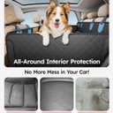 Wigoo Upgrade Soft Dog Car Seat Cover for Back Seat, [Protect Interior, Waterproof & Easy to Clean] Soft Bottom Backseat Dog Car Hammock, FitsCar Sedan SUV Truck Van, Size M, Black Blue