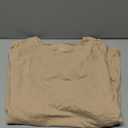 SUUKSESS Women Double Lined Fitted Basic T Shirts Crew Neck Long Sleeve Crop Top (Medium, Champagne)