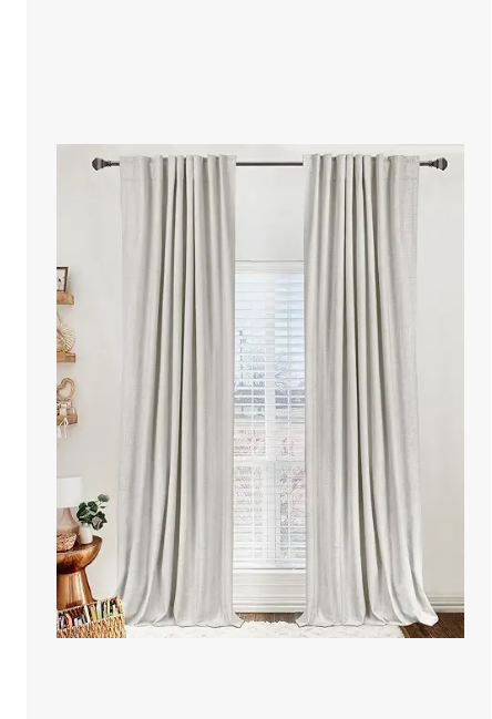 100% Blackout Shield Linen Blackout Curtains for Bedroom 96 Inches Long, Back Tab/Rod Pocket Living Room Drapes, Thermal Insulated Blackout Curtains 2 Panels Set, 50" W x 96" L, Beige