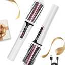 Cordless Curling Brush,4000 mAh USB Cordless Hair Curler with 3 Temp Setting Mini Travel Curling Iron Rechargeable, Ceramic Battery Powered Curling Iron