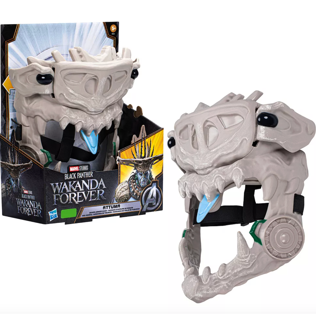 Marvel Studios'  Black Panther: Wakanda Forever Attuma Shark Armor Mask Role Play Toy with Hammerhead Expansion Feature, for Kids Ages 5 and Up