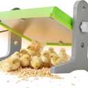 Fuzzy Bird Chick Brooder (12''*8'') Brooder Heater for Chicks Ducks and Birds Incubation Heating Keep Chicks Warm Newly Upgraded Temperature Adjustable Height Adjustable Chick Heating Plate - Green