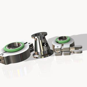 KF25 to KF16 conical Reducer NW25 conical Reducer, SST Centering Ring, FKM O-Rings, Aluminum Wing nut Clamps, All in 1 Package