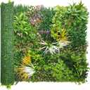 Artificial Greenery Grass Wall Panels: 40'' x 120'' UV-Anti Faux Greenery Ivy Privacy Fence Screen Backdrop Boxwood Vine Leaf Hedges for Patio, Balcony, Garden, Green Decor