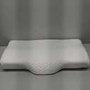 Derila King Size Neck Pillow for Sleeping, Ergonomic & Cervical Pillow for Neck Support & Relief, Memory Foam Side Sleeper Pillows, Bed Contour Pillows for Back, Stomach Sleepers (King Size (23.6" x 13.4" x 4.3"), 1 Pillow_white)