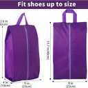6pcs Portable Shoe Organizer, Travel Pouches with Zipper, Golf Shoe Bags, Clothes Bags, Soccer Cleats Bag Shoe Pouch for Gym, Waterproof, Odor-Resistant (Purple)
