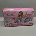 Baby Doll Stroller Play Set with 12.5" Baby Doll,Dining Chair, 2 Sets Clothes and 20 PCS Doll Accessories. Stroller Toy for 3, 4, 5, 6 Year Old Toddler Girls for Realistic Pretend Play