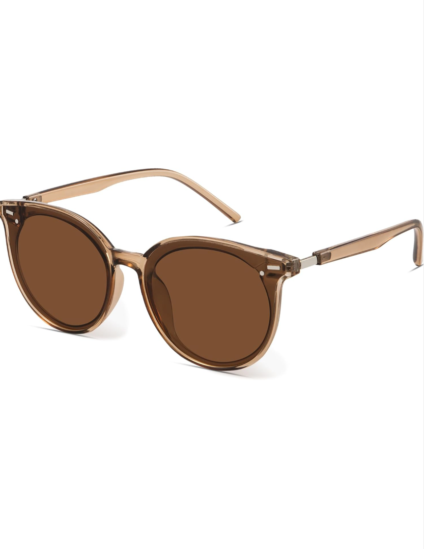 Livho Polarized Sunglasses, Retro & Oversized Shades for Women with Round Lenses