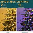 YITAHOME Pre-Lit Aspen Fir Artificial Christmas Tree 7.5ft with Remote, Layered Christmas Tree with Crystal Decorations, Noble Holiday Decor with 1319 PE & PVC Mixed Branch Tips, 700 Lights, Green