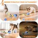Cat Toys, Interactive Cat Toys for Indoor Cats, USB Rechargeable Electronic Smart Exercise Kitten Toy, Motion Chirping Activated Moving Ball (Blue)