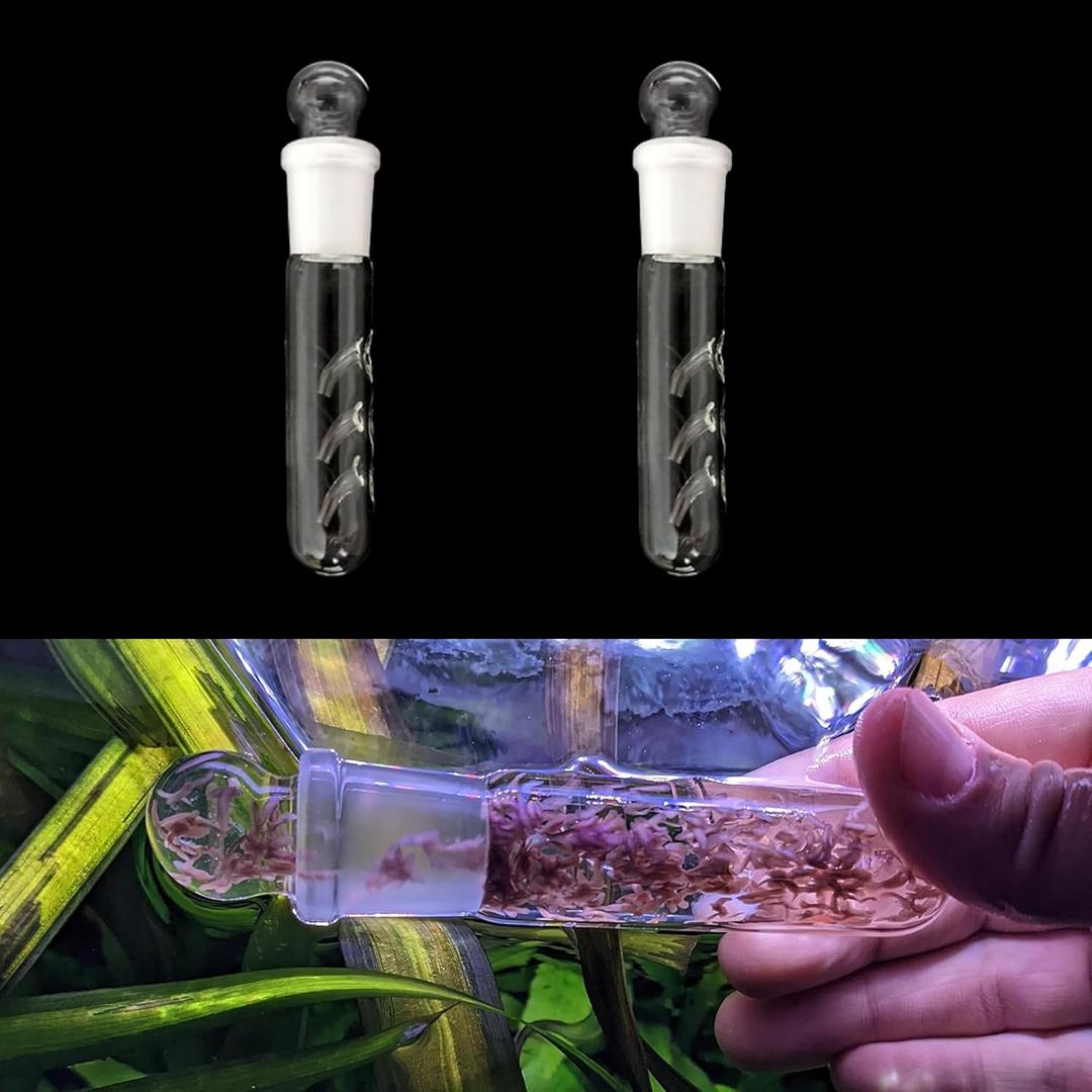 2 Pack 3 Holes Planaria Trap for Aquarium Bristle Worm Catcher Worm Trap for Fish Tank Leeches Catcher for Cherry Shrimp Tank