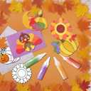 MLOLM 24 Sets Thanksgiving Sand Art Kit, DIY Fall Harvest Pumpkin Painting Craft with Colored Sand, Create Your Own Autumn Themed Art for Home Party Festival Activity Decor and Holiday Gift