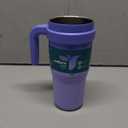 Reduce 24 oz Stainless Steel Tumbler with Handle - Dual-Wall Vacuum Insulated Travel Mug, Sweat-Proof Lid & Reusable Straw - Keeps Drinks Cold for 24 Hrs, Fits Cupholders, Dishwasher Safe-Purple Punch