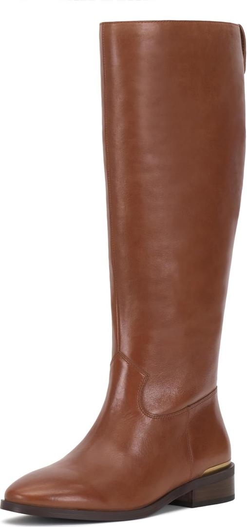 Vince Camuto Women's Bercla Knee High Riding Boot, Brandy, 8, Brown