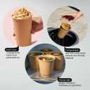 Restaurantware-Sustain 16 Ounce BPI-Certified Hot Cups, 50 Single Wall Coffee Cups - Lids Sold Separately, Leakproof PLA Coating, Compostable Kraft Paper Cups, For Hot Or Cold Drinks