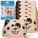 Water Leak Monitoring Sensor with Alarm 6 Pack- Leak Puppy Electronic Flood Detector- Senses as Little as 1/32" of Water - Warning Overflow Alert Sensor Beeps Loudly in Home, Basement- Battery Powered