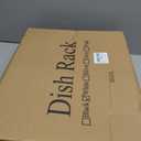 SNTD Dish Drying Rack - Extendable Dish Rack, Large Sink Drying Dish Drainer for Kitchen Counter, Stainless Steel Dish Strainer with Utensil Holder (White)