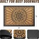 Mibao Front Door Mat, Heavy Duty Durable Welcome Mat for Outdoor Indoor, Dirt Trapper Waterproof Super Mud Scraper Door Mat for Entryway Outside Patio Porch, 36" x 24", Yellow Rectangular